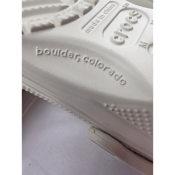 Crocs Classic Clog Off White Mens Size 7 Womens 9 Slip On Sandals Comfort NWT - Picture 12 of 14